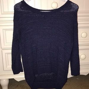 H&M- blue scoop neck sweater, size small